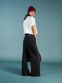 Donker grijze jeans harper loose flare lengte 32