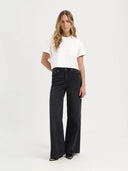 Donker grijze jeans harper loose flare lengte 32