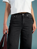 Donker grijze jeans harper loose flare lengte 32