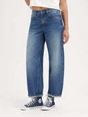 Donkerblauwe barrel jeans lucy loose 30
