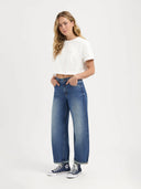 Donkerblauwe barrel jeans lucy loose 30