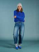 Donkerblauwe barrel jeans lucy loose 32