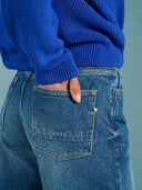 Donkerblauwe barrel jeans lucy loose 32