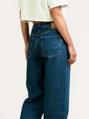 Mid-rise barrel jeans lucy loose deep blue