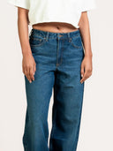 Mid-rise barrel jeans lucy loose deep blue