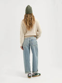 Ecru doris zip knit