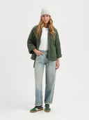 Groene gewatteerde jacket nika