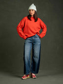 Oversized gebreide trui rose