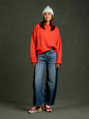 Oversized gebreide trui rose