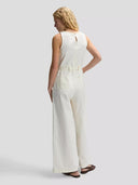 Linnen boatneck jumpsuit