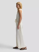 Linnen boatneck jumpsuit