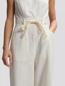 Linnen boatneck jumpsuit