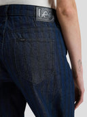Gestreepte balloon jeans