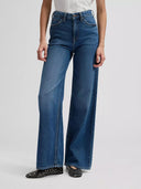 Denim wide leg broek stella