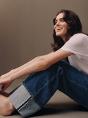 Stella selvedge wide leg jeans lengte 33