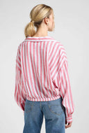 Lichtrode blouse elasticated