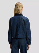 Gestreepte denim chore jacket
