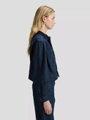 Gestreepte denim chore jacket