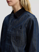 Gestreepte denim chore jacket
