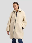 Ecru relaxed teddy coat