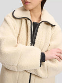 Ecru relaxed teddy coat