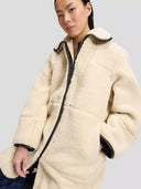 Ecru relaxed teddy coat