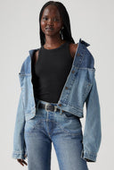 Shrunken '90s western trucker jacket