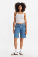 Denim shorts baggy dad jorts
