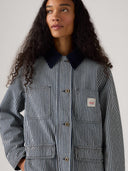 Gestreepte denim jacket bree barn