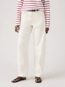 Off-white baggy dad barrel jeans