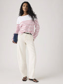 Off-white baggy dad barrel jeans