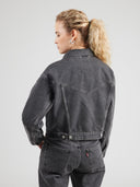 Denim shrunken 90s trucker jacket