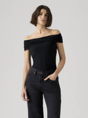 Zwarte off-shoulder top tori
