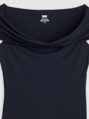Zwarte off-shoulder top tori