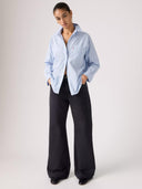 Loose boot jeans chipped black oyster
