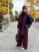 Bordeauxrode jogger trousers