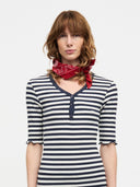 Soft cotton paisley scarf solid