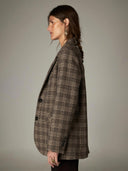 Geruite blazer camaron