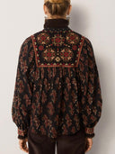 Blouse scarlet black coffee