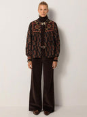 Blouse scarlet black coffee