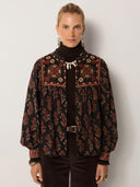 Blouse scarlet black coffee