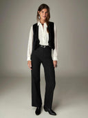 Witte blouse rosarillo