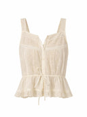 Broderie top vintage lace constanza