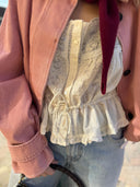 Broderie top vintage lace constanza