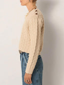 Kabeltrui filippa sweater sabbia