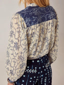 Blauwe blouse sake cleo