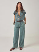 Blauwe blouse shikoku ayako