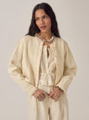 Creme kanten jacket otelo