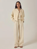 Creme kanten jacket otelo
