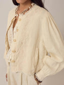 Creme kanten jacket otelo